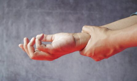 A Person Holding Own Hand